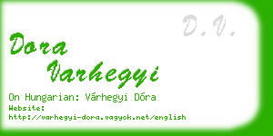 dora varhegyi business card